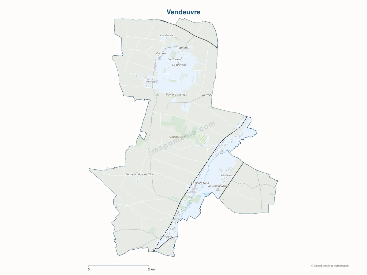 Carte de Vendeuvre à personnaliser