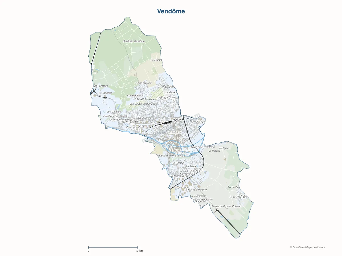 Carte de Vendôme à personnaliser