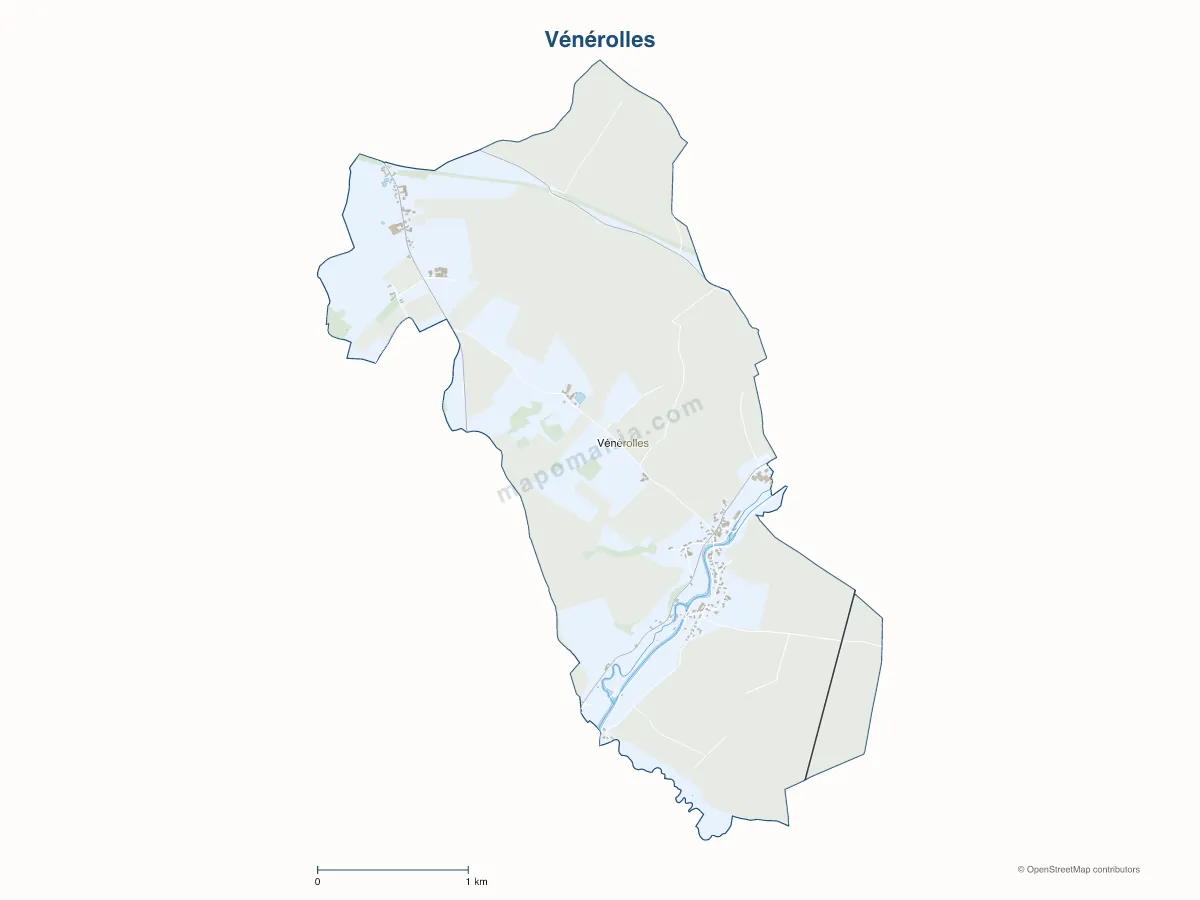 Carte de Vénérolles à personnaliser