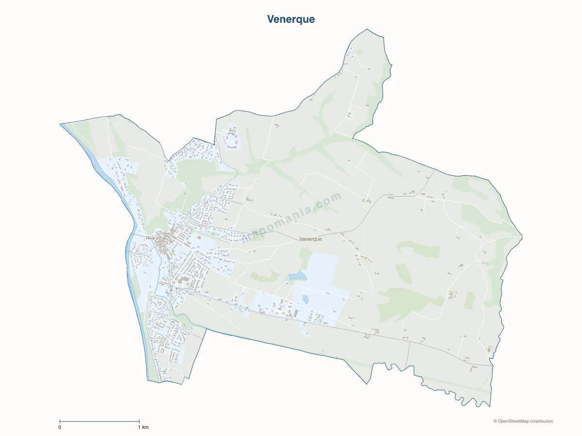 Carte de Venerque à personnaliser