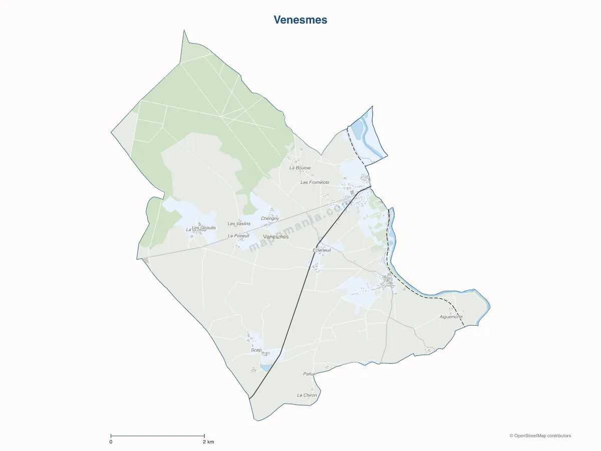 Carte de Venesmes à personnaliser