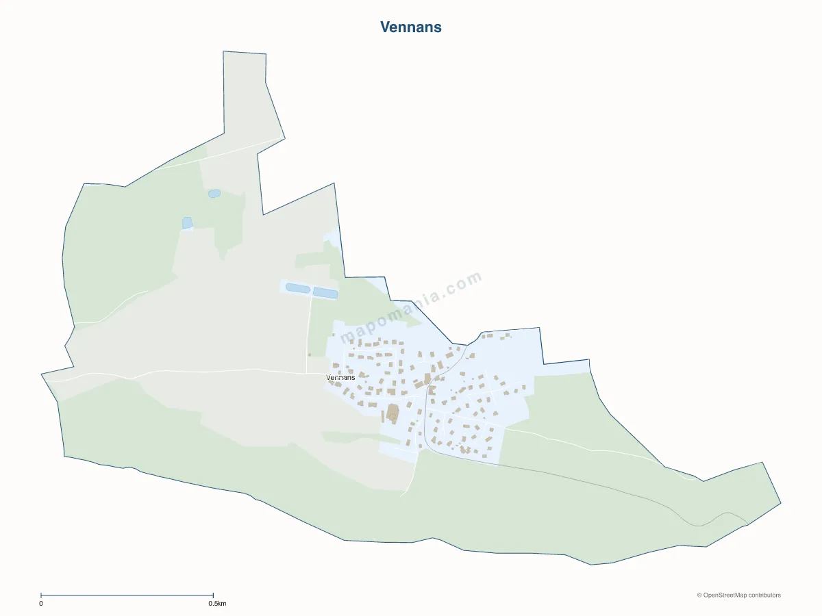 Carte de Vennans à personnaliser