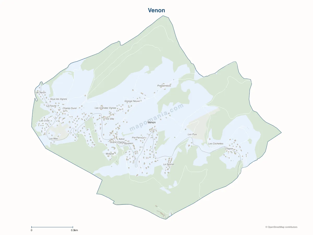 Carte de Venon à personnaliser