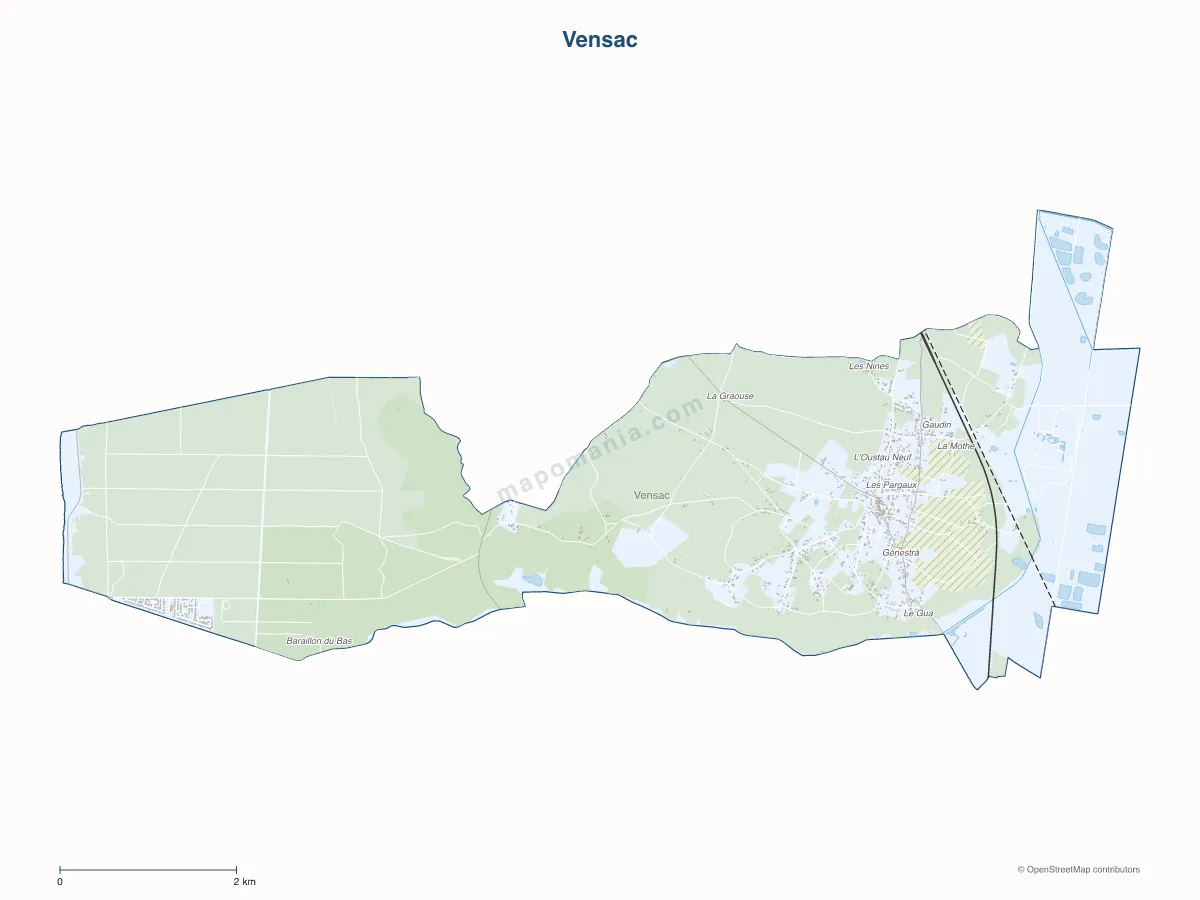 Carte de Vensac à personnaliser