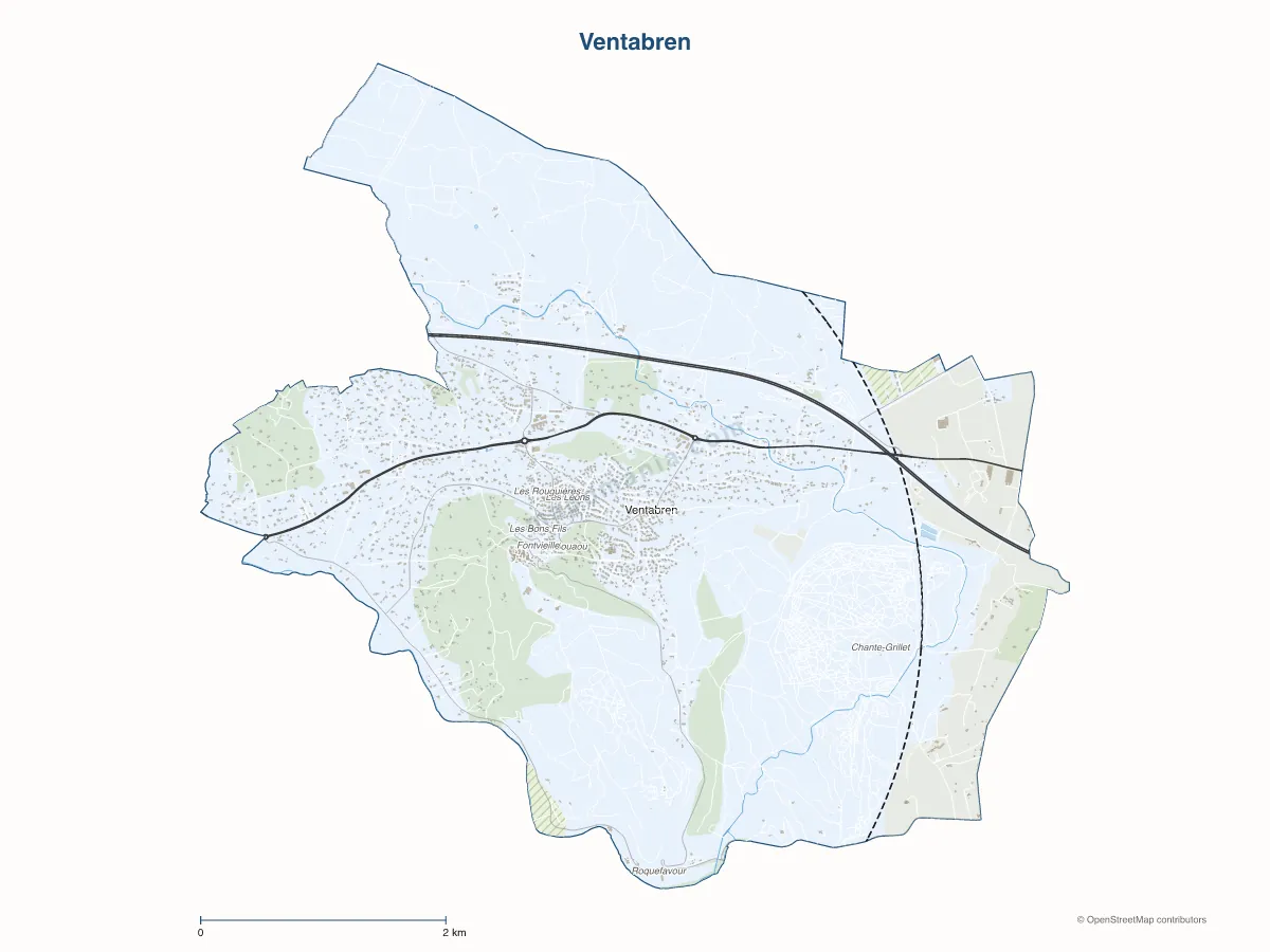 Carte de Ventabren à personnaliser