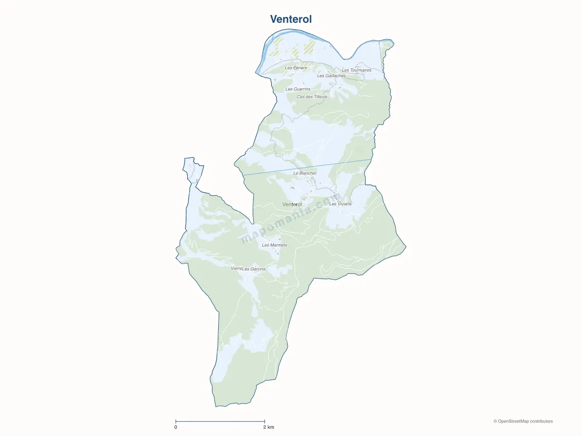 Carte de Venterol à personnaliser