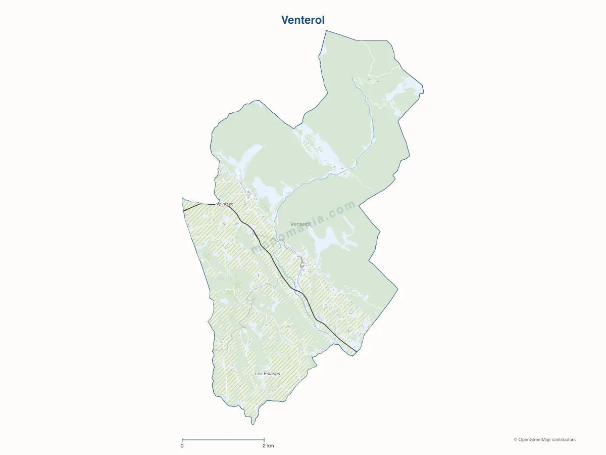 Carte de Venterol à personnaliser
