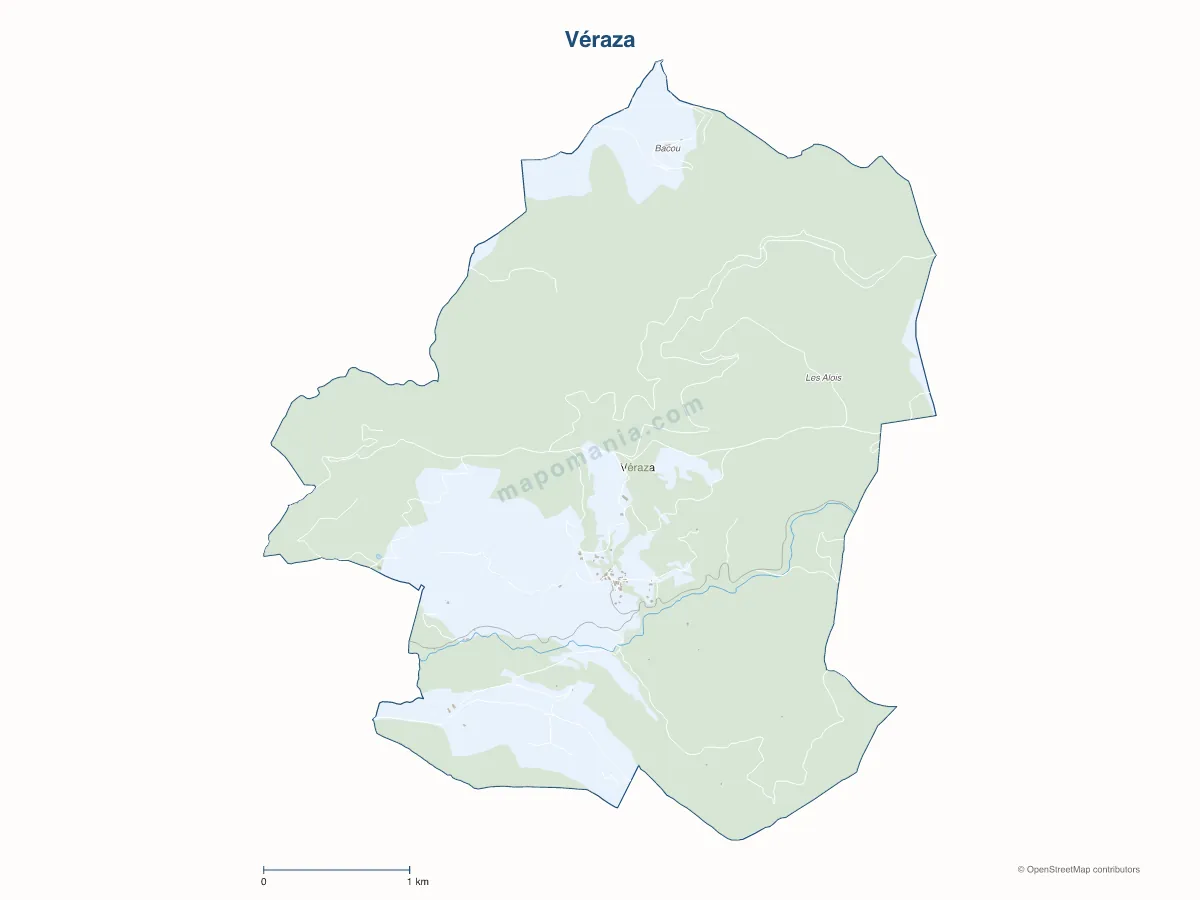 Carte de Véraza à personnaliser