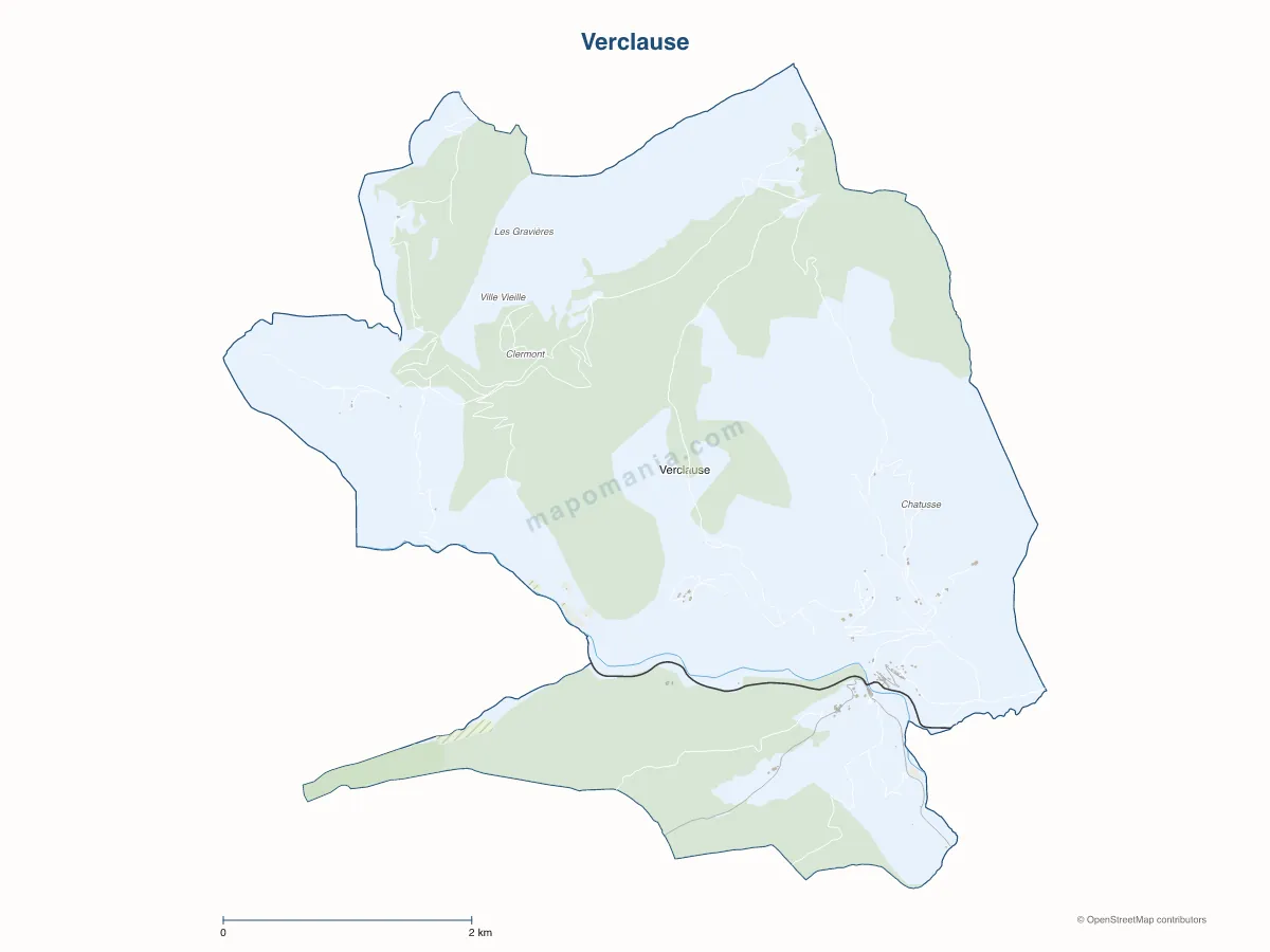 Carte de Verclause à personnaliser