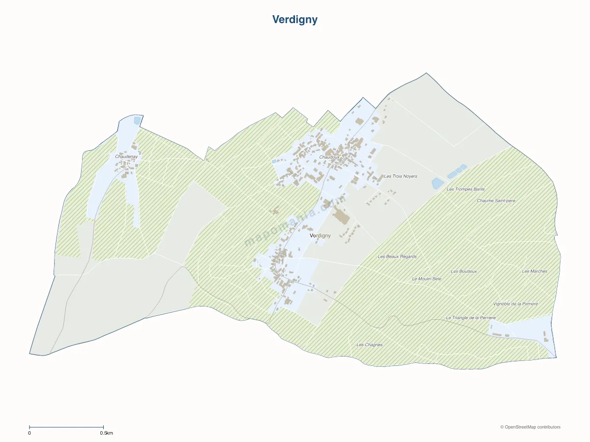 Carte de Verdigny à personnaliser