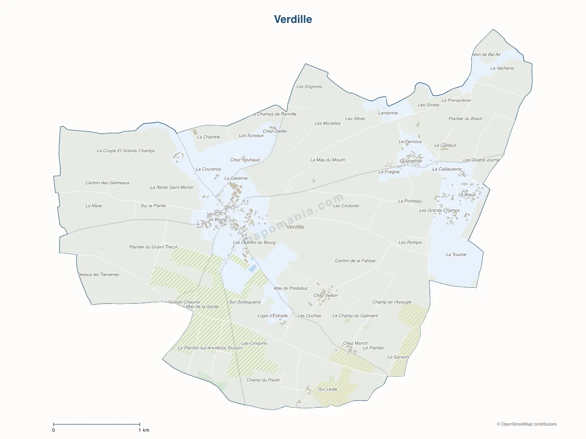 Carte de Verdille à personnaliser