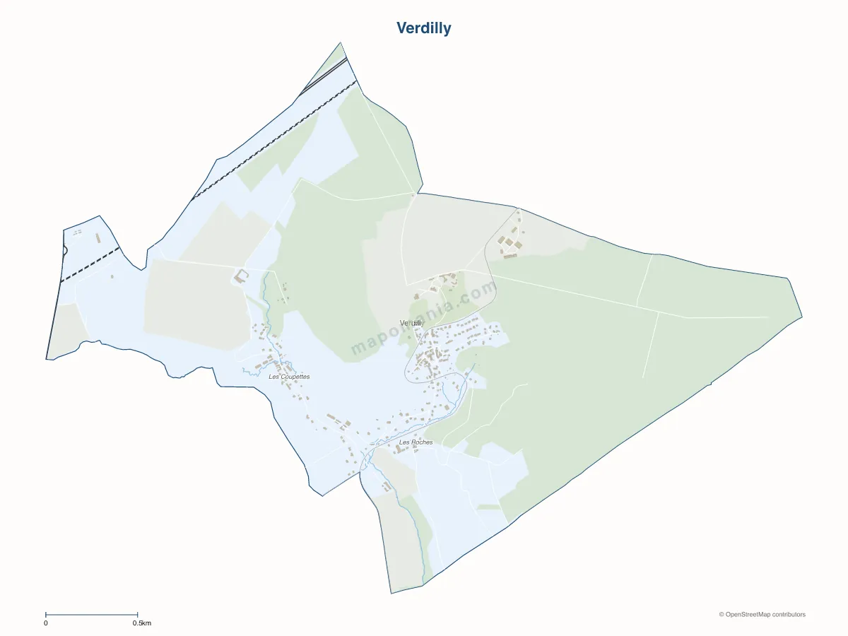 Carte de Verdilly à personnaliser