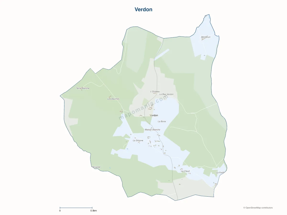 Carte de Verdon à personnaliser