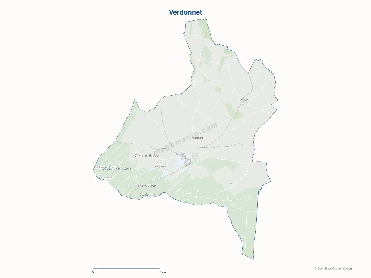 Carte de Verdonnet à personnaliser