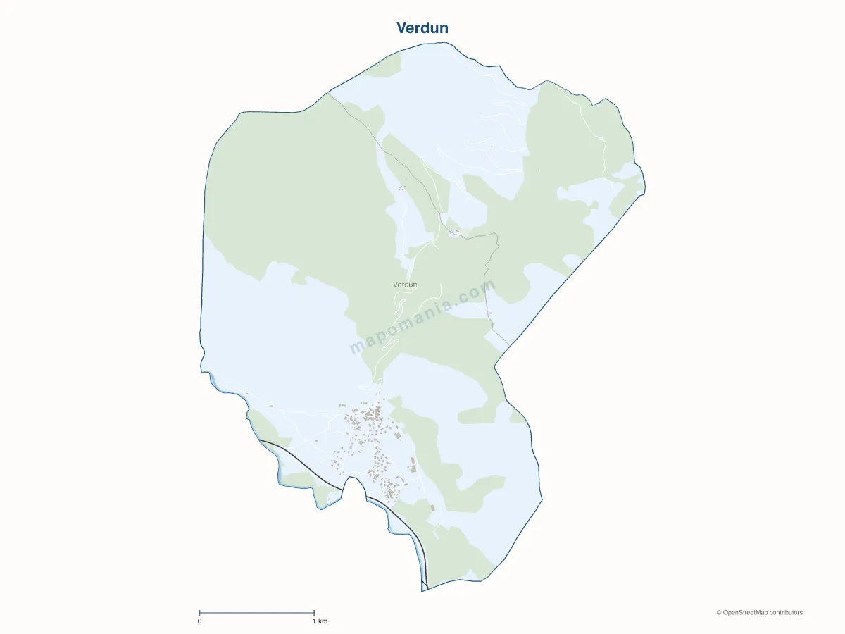 Carte de Verdun à personnaliser