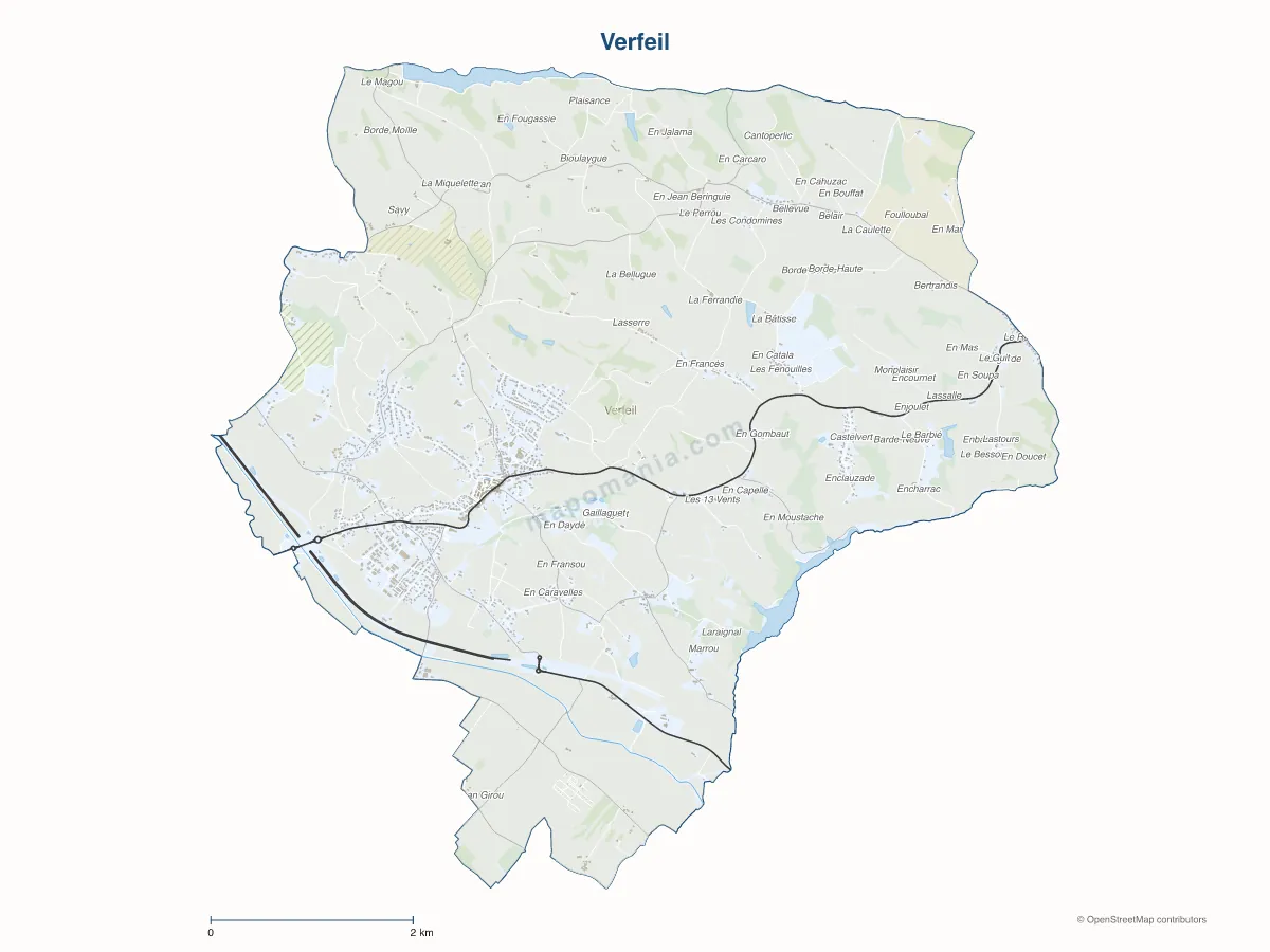 Carte de Verfeil à personnaliser