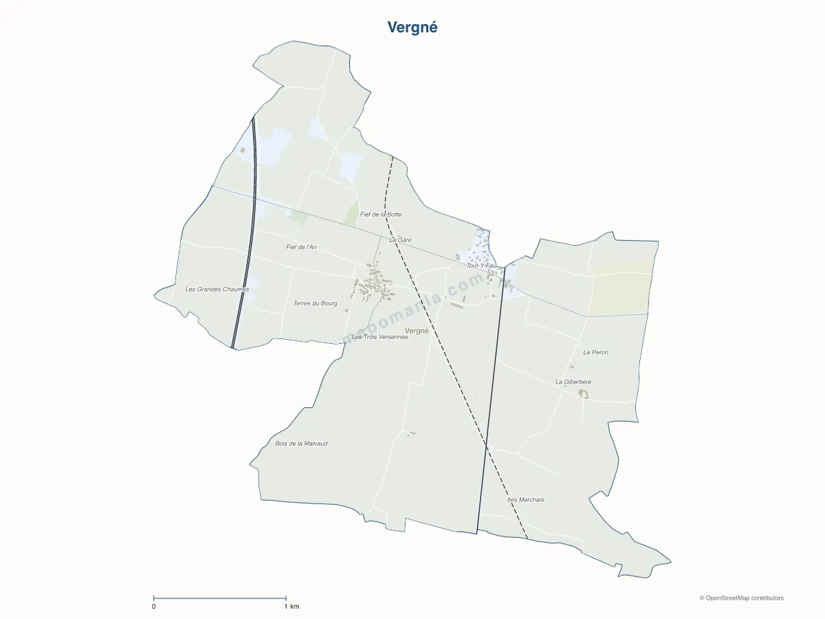 Carte de Vergné à personnaliser
