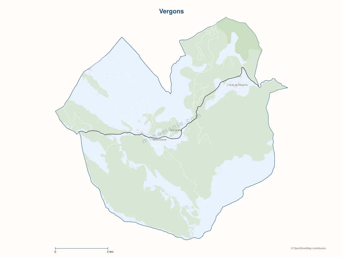 Carte de Vergons à personnaliser