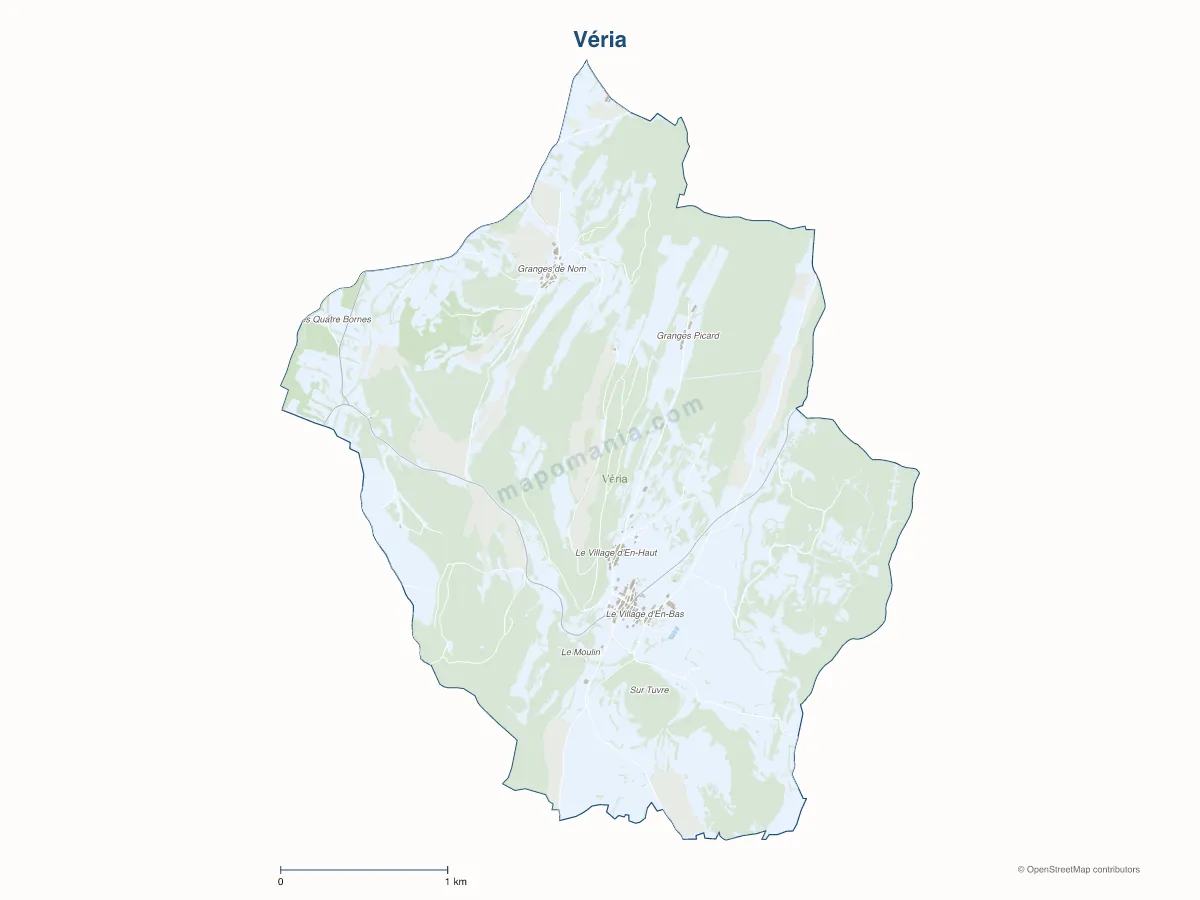 Carte de Véria à personnaliser