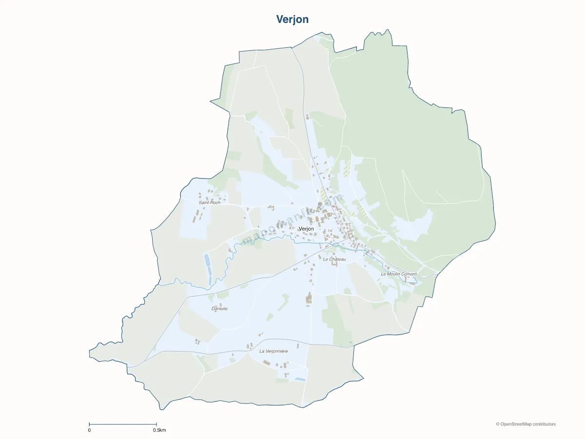 Carte de Verjon à personnaliser