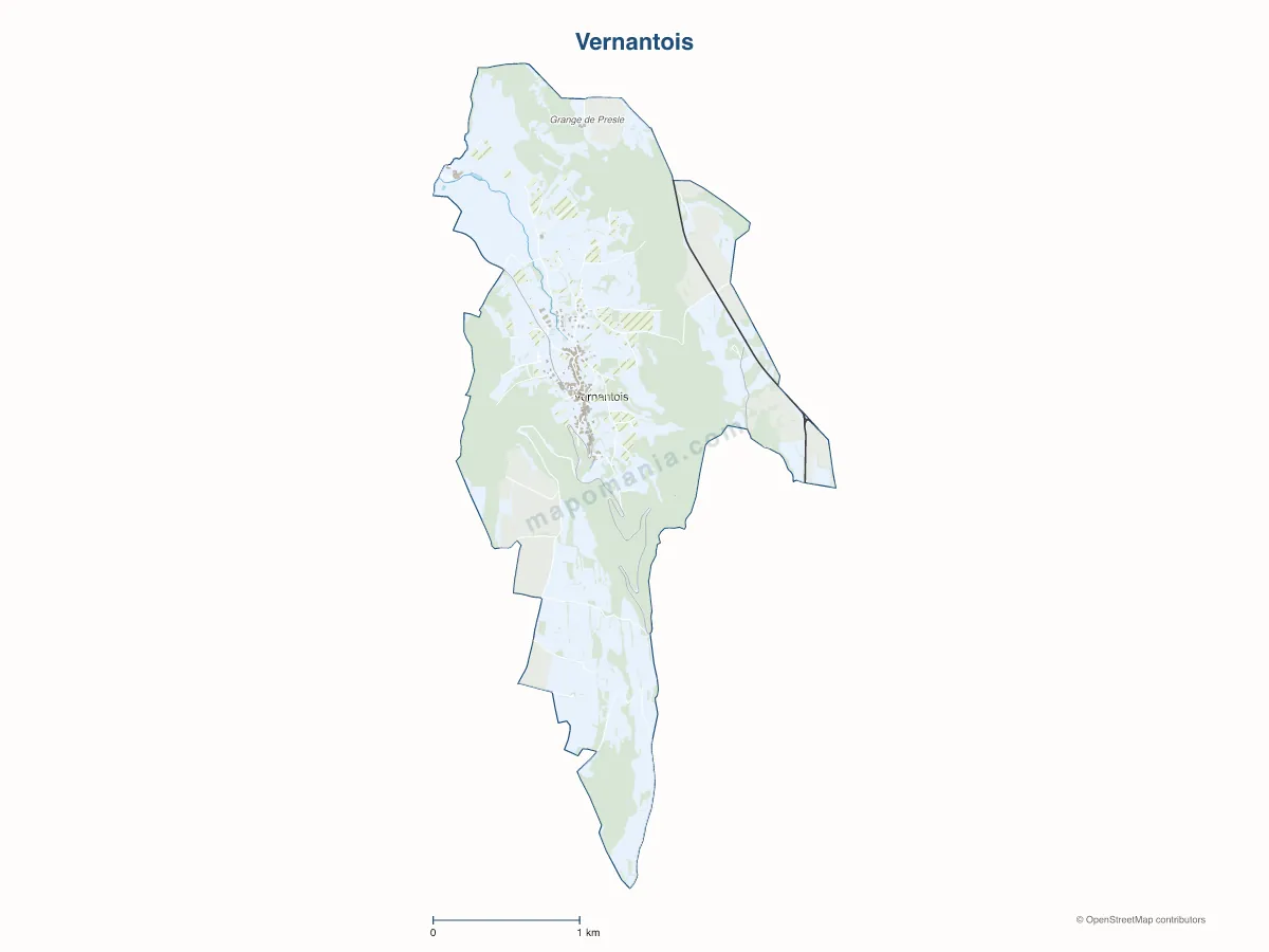 Carte de Vernantois à personnaliser