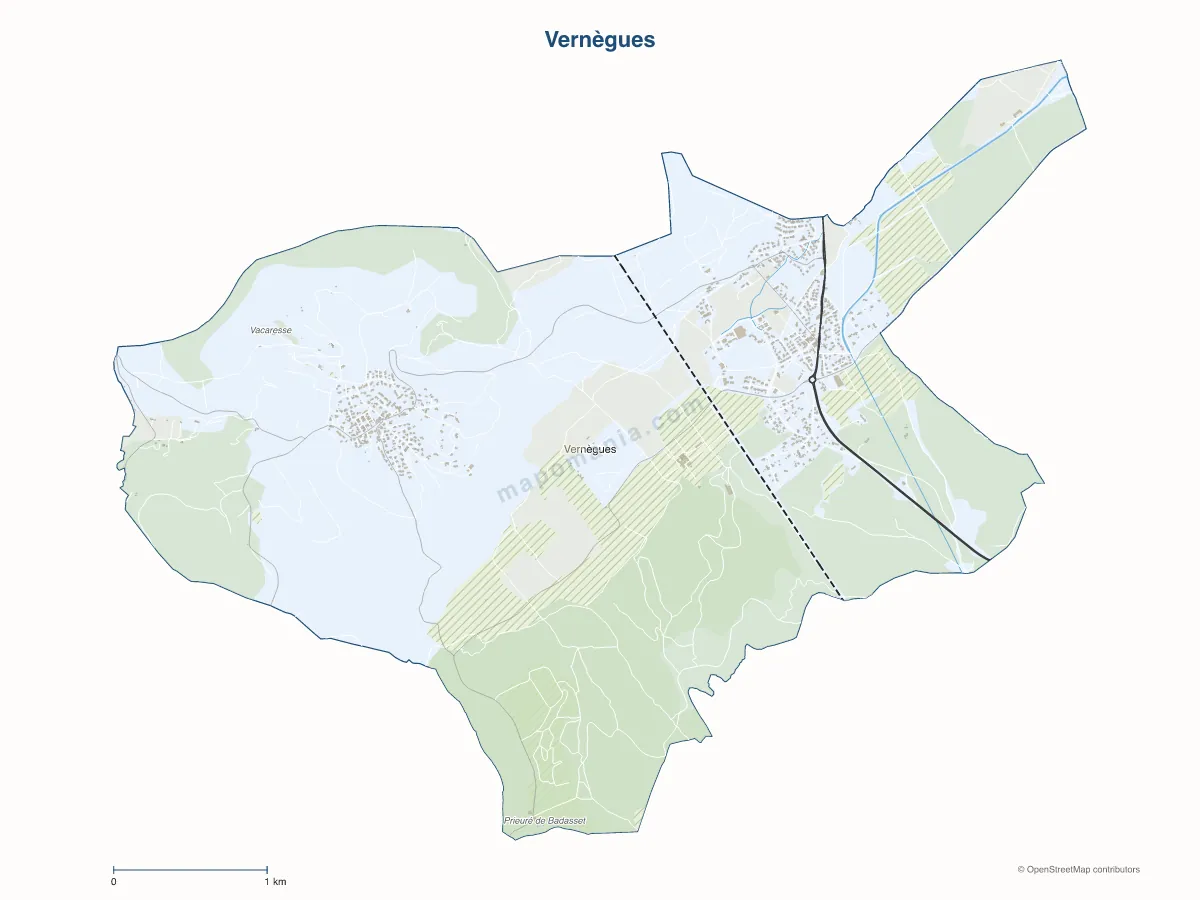 Carte de Vernègues à personnaliser