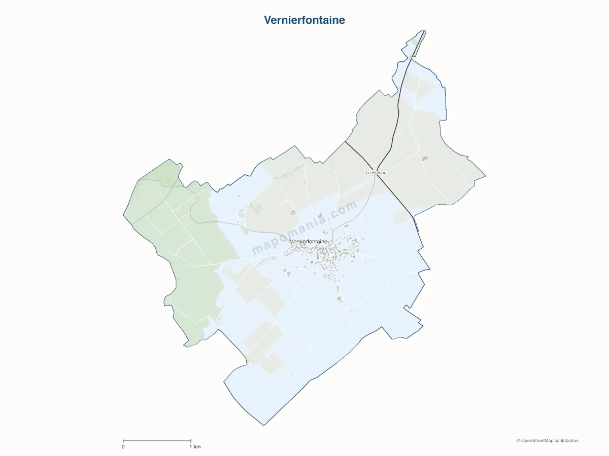 Carte de Vernierfontaine à personnaliser