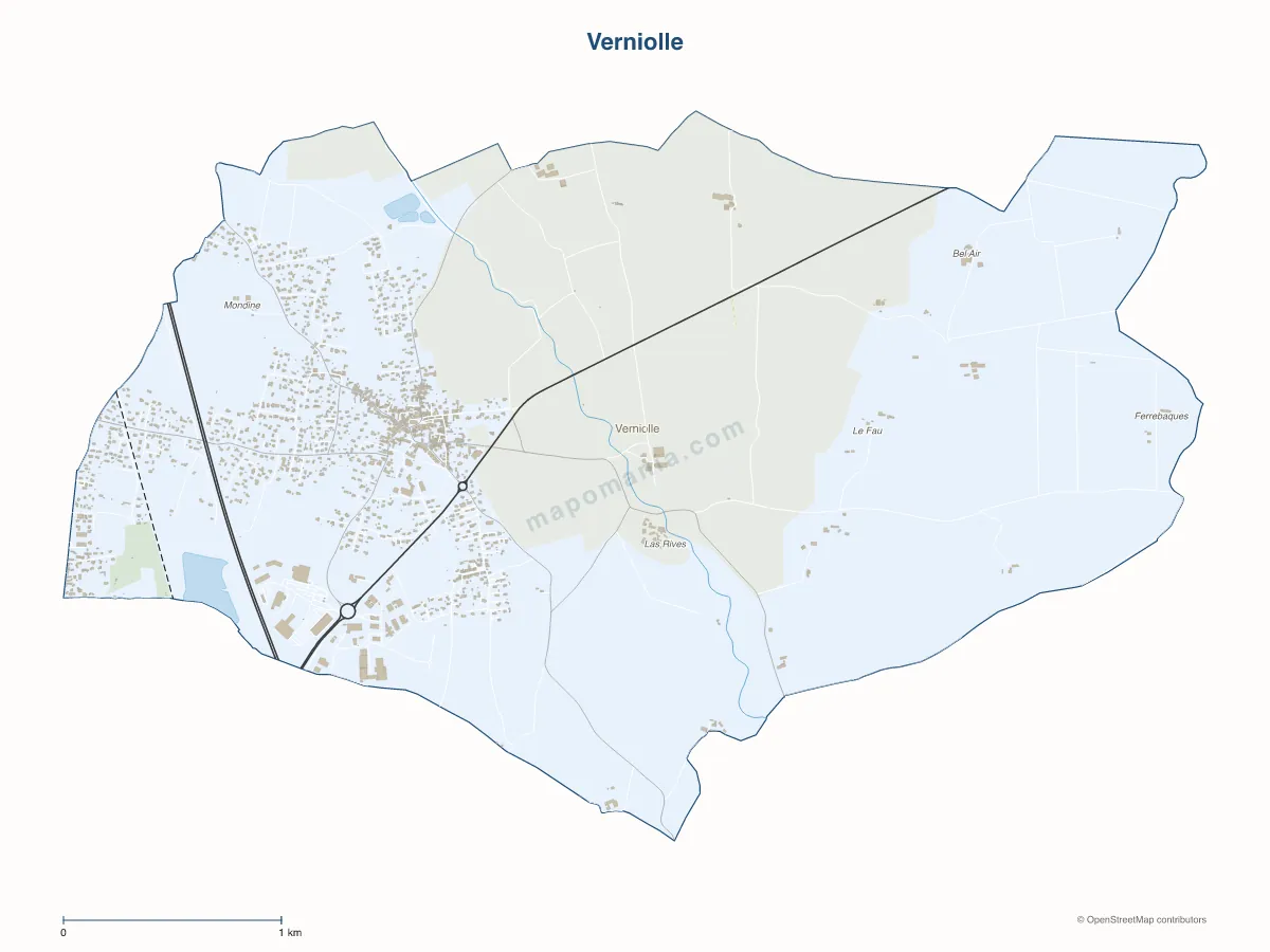 Carte de Verniolle à personnaliser