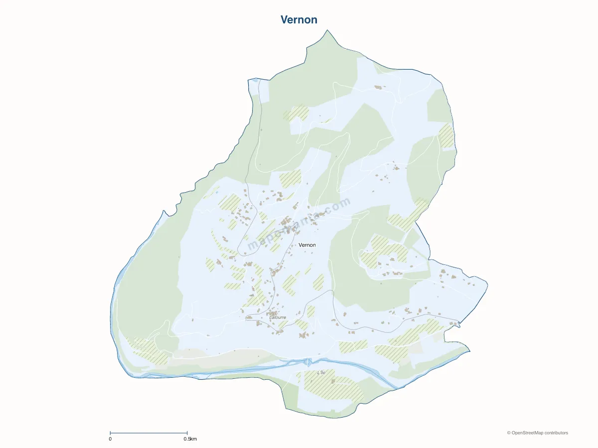 Carte de Vernon à personnaliser
