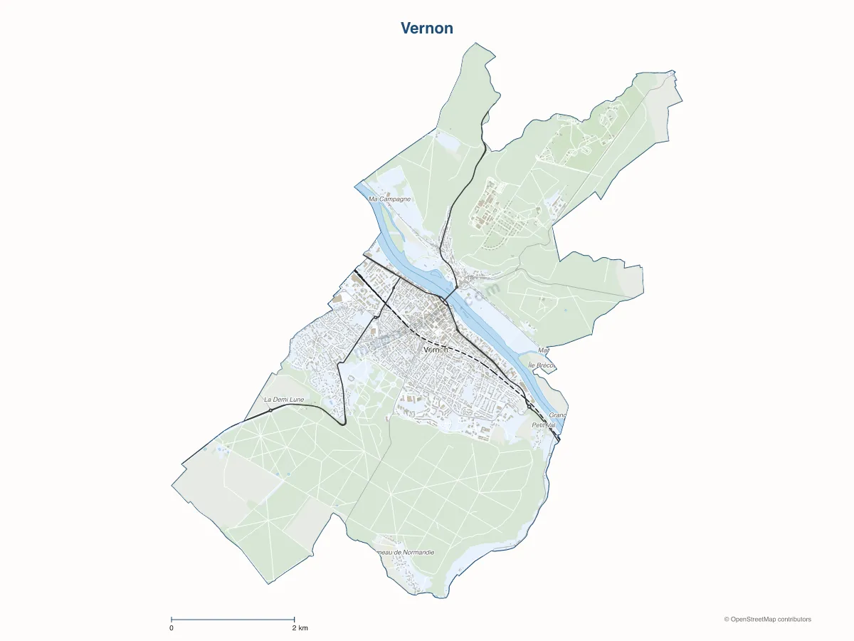 Carte de Vernon à personnaliser