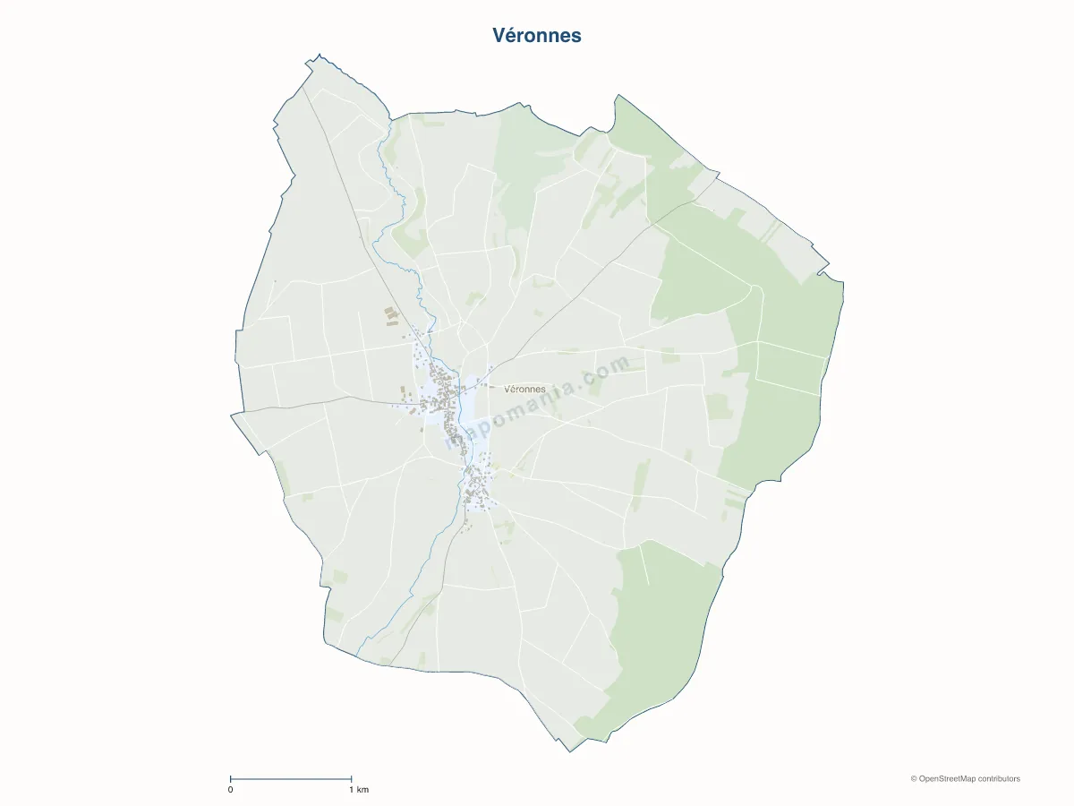 Carte de Véronnes à personnaliser