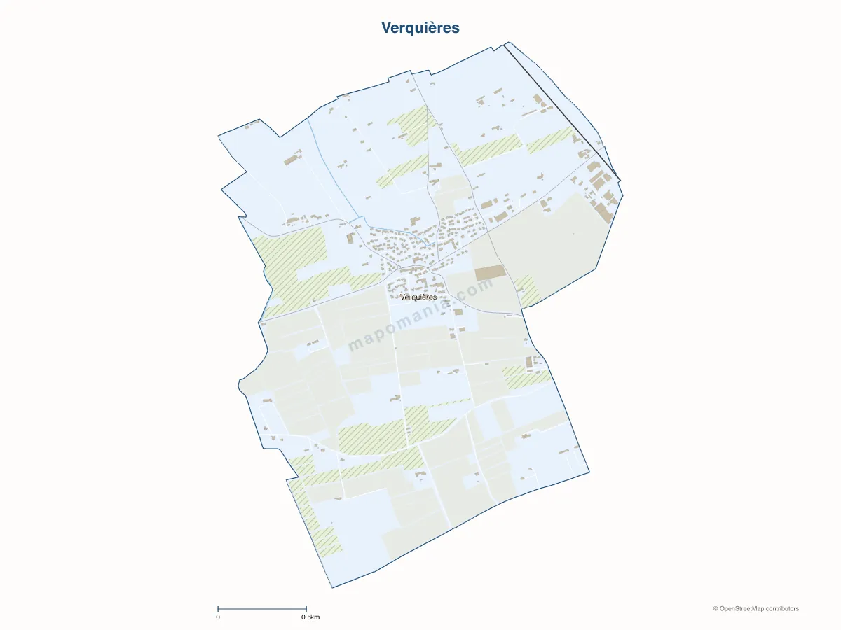 Carte de Verquières à personnaliser