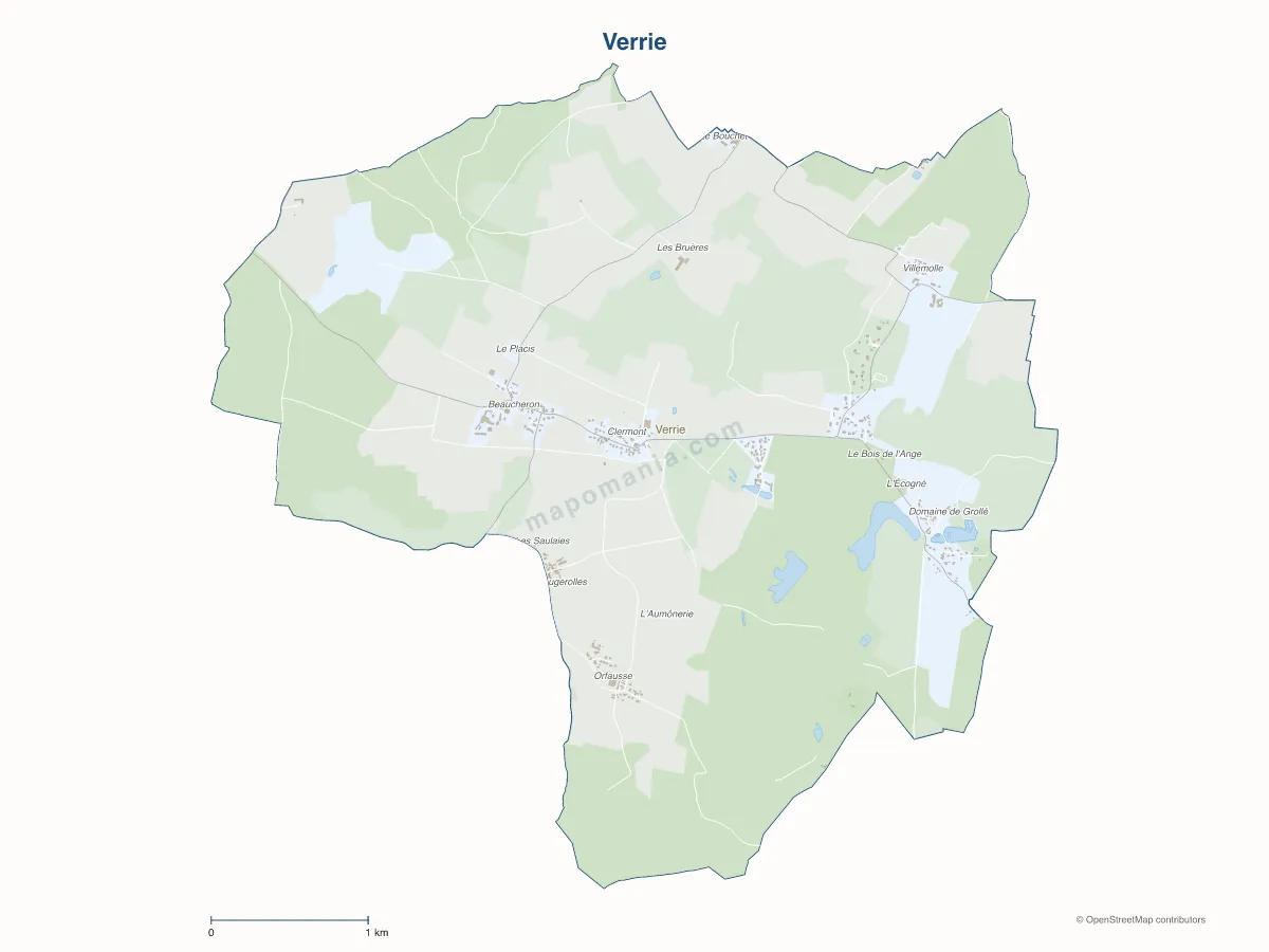 Carte de Verrie à personnaliser
