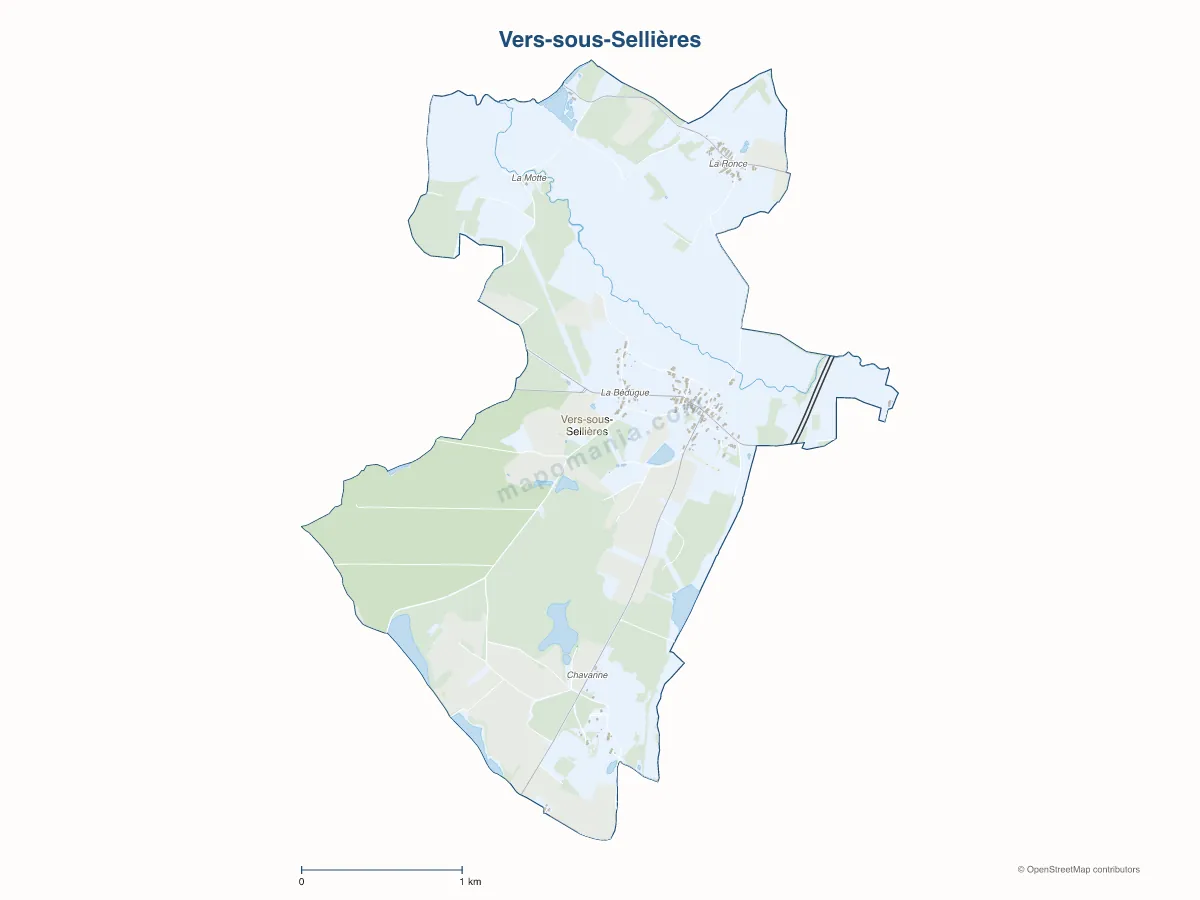 Carte de Vers-sous-Sellières à personnaliser