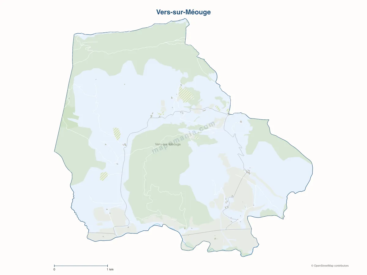 Carte de Vers-sur-Méouge à personnaliser