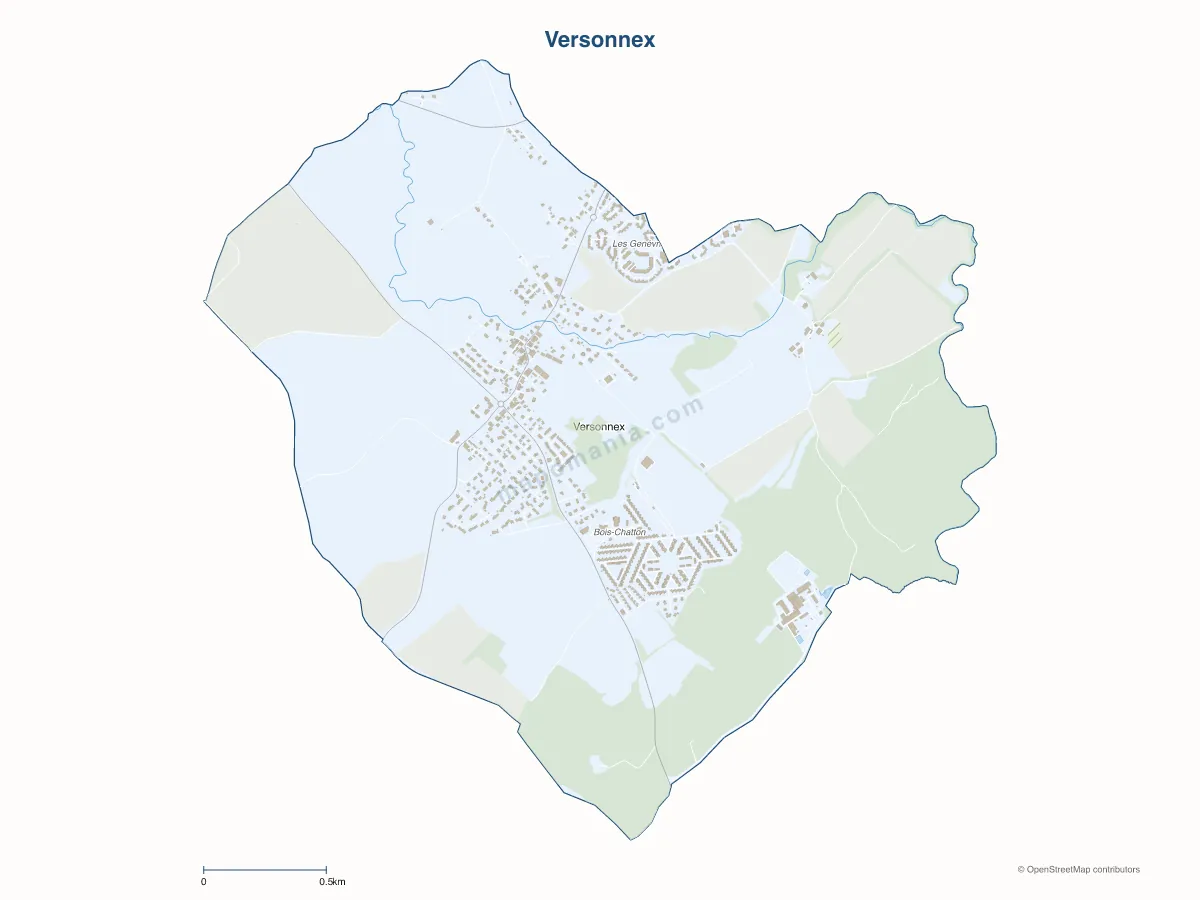 Carte de Versonnex à personnaliser