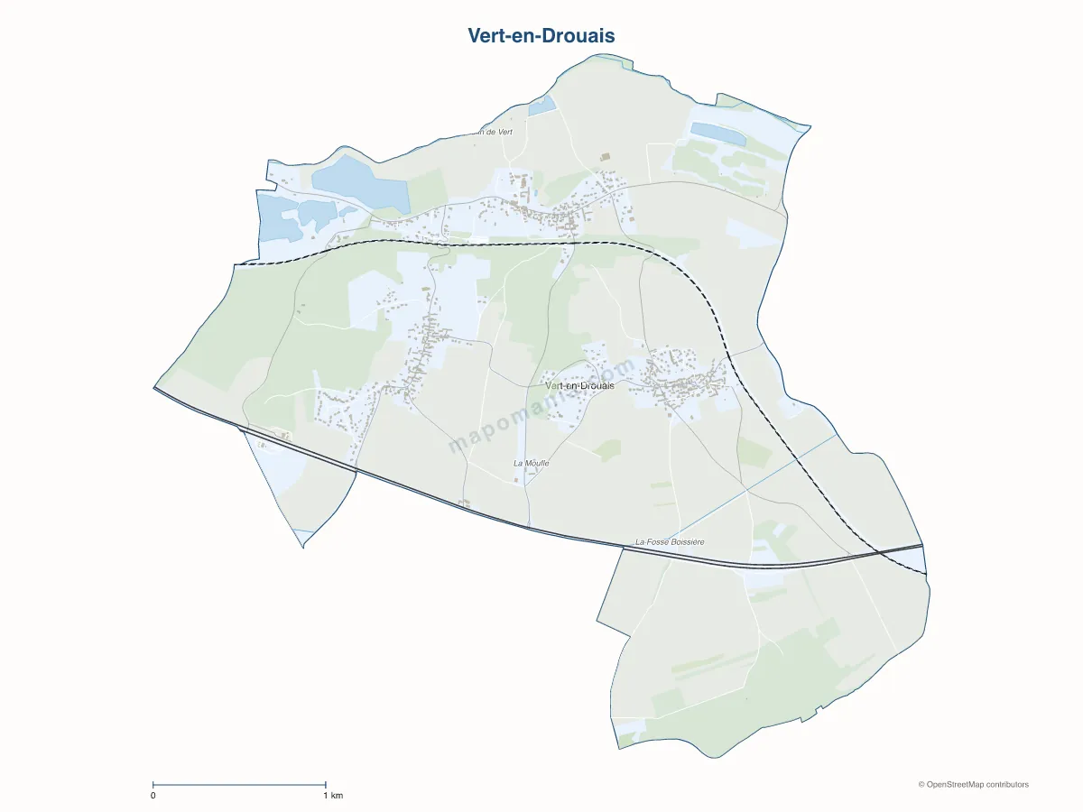 Carte de Vert-en-Drouais à personnaliser