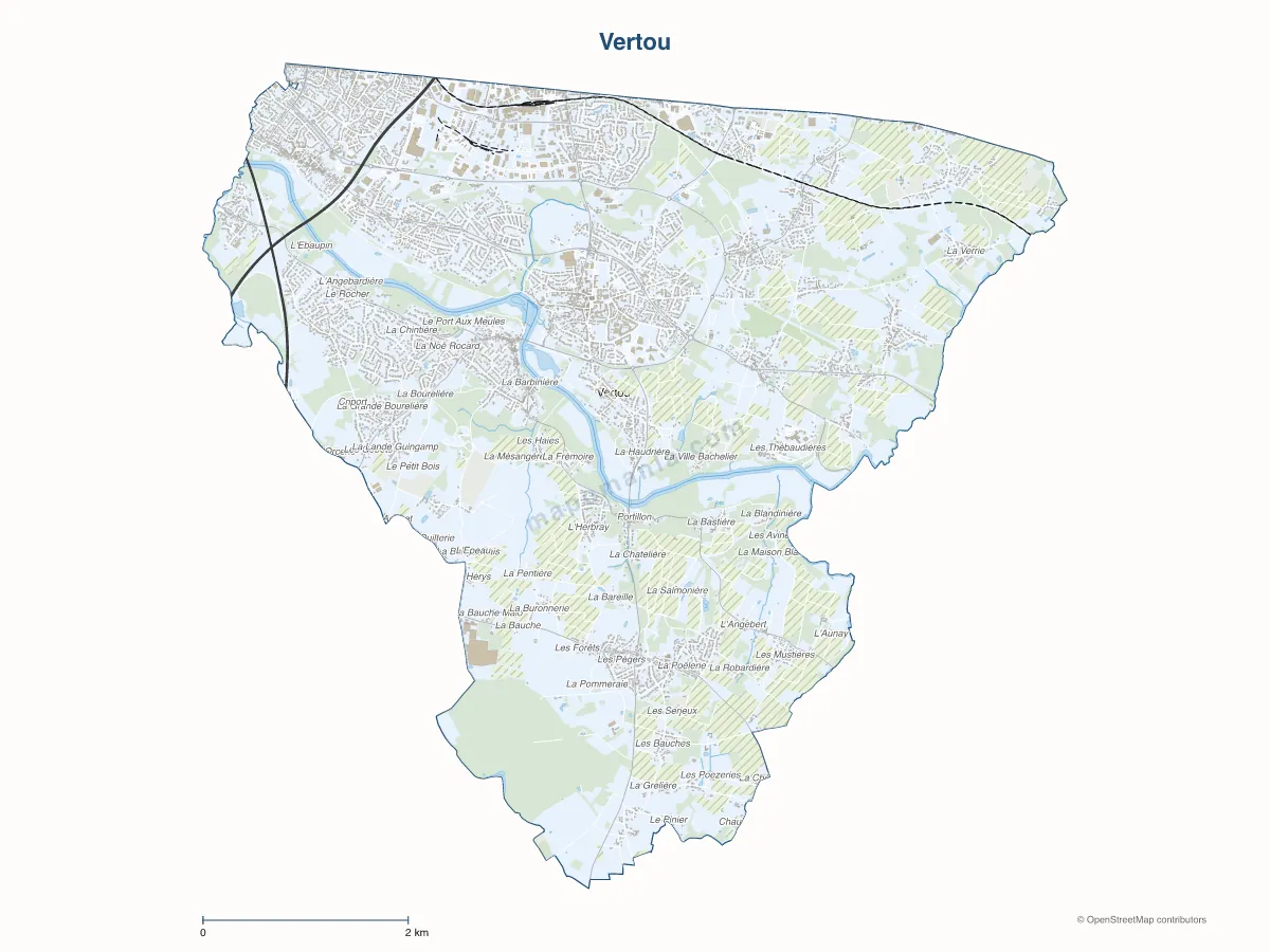 Carte de Vertou à personnaliser