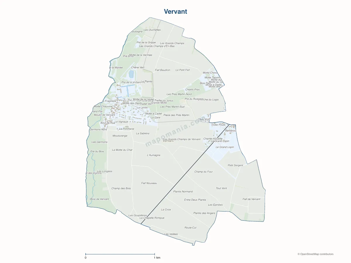 Carte de Vervant à personnaliser