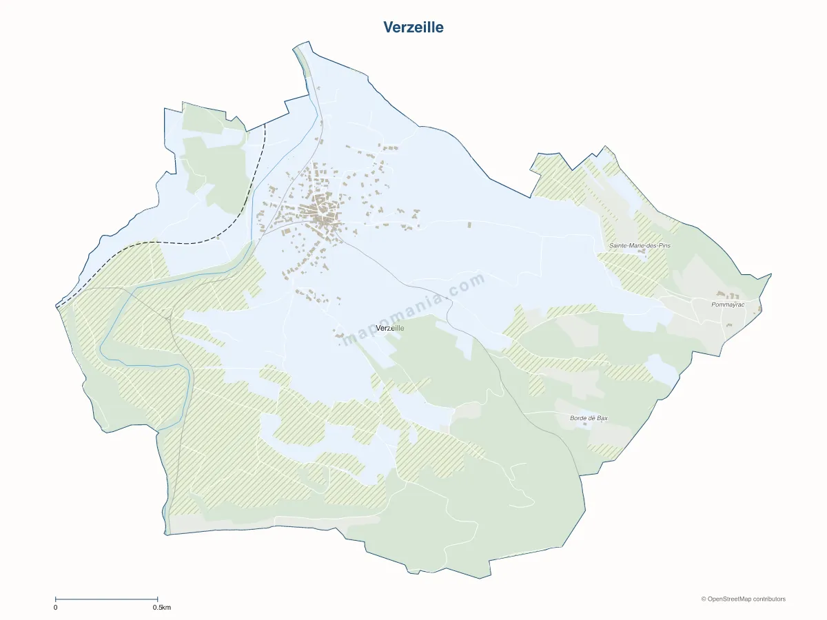 Carte de Verzeille à personnaliser