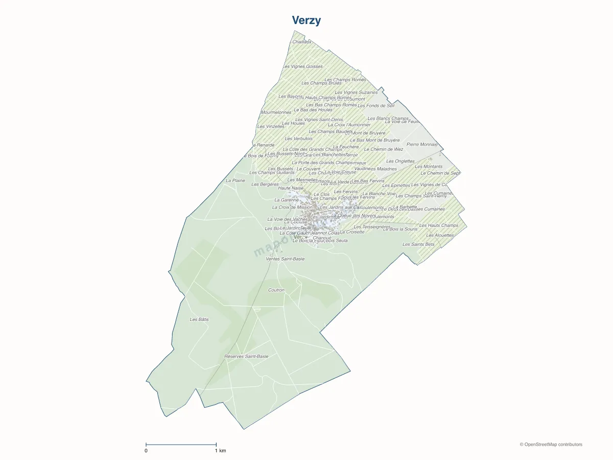 Carte de Verzy à personnaliser