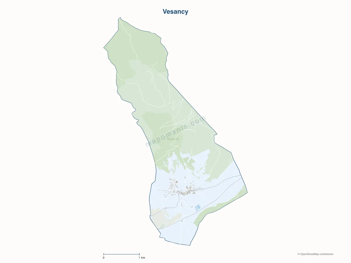 Carte de Vesancy à personnaliser