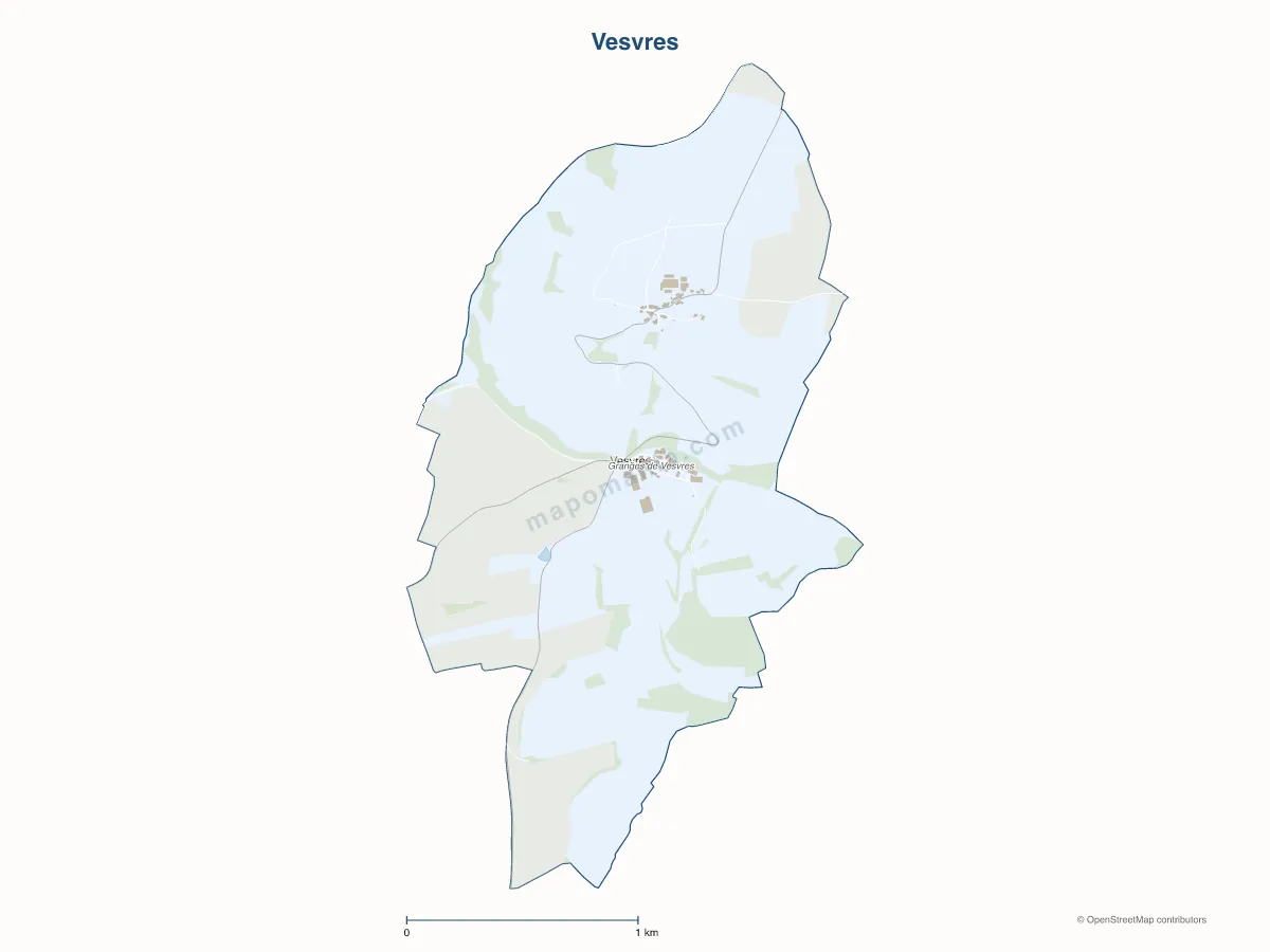 Carte de Vesvres à personnaliser