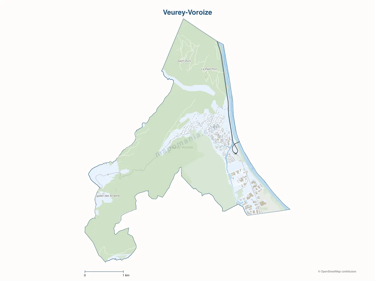 Carte de Veurey-Voroize à personnaliser