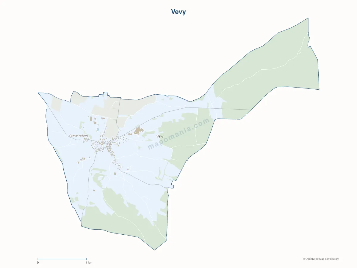 Carte de Vevy à personnaliser