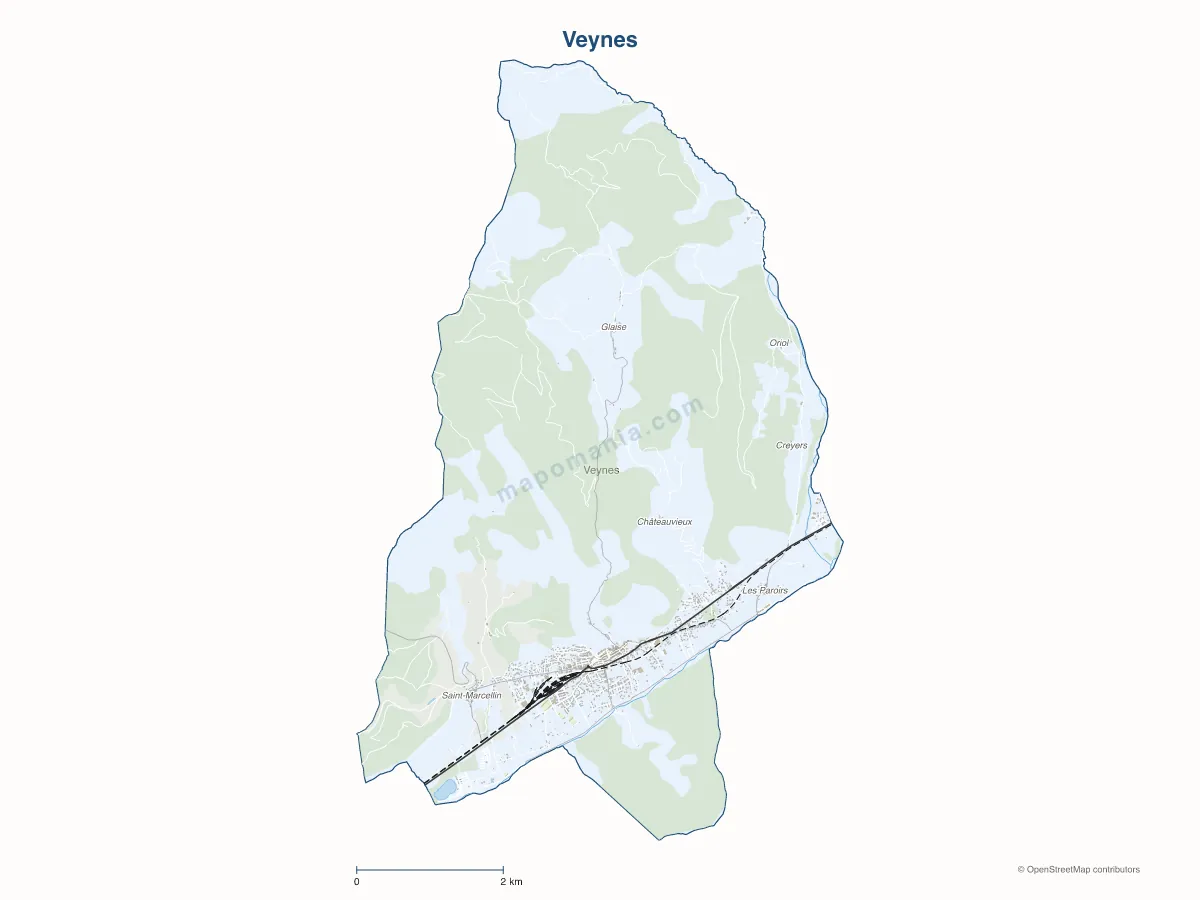Carte de Veynes à personnaliser