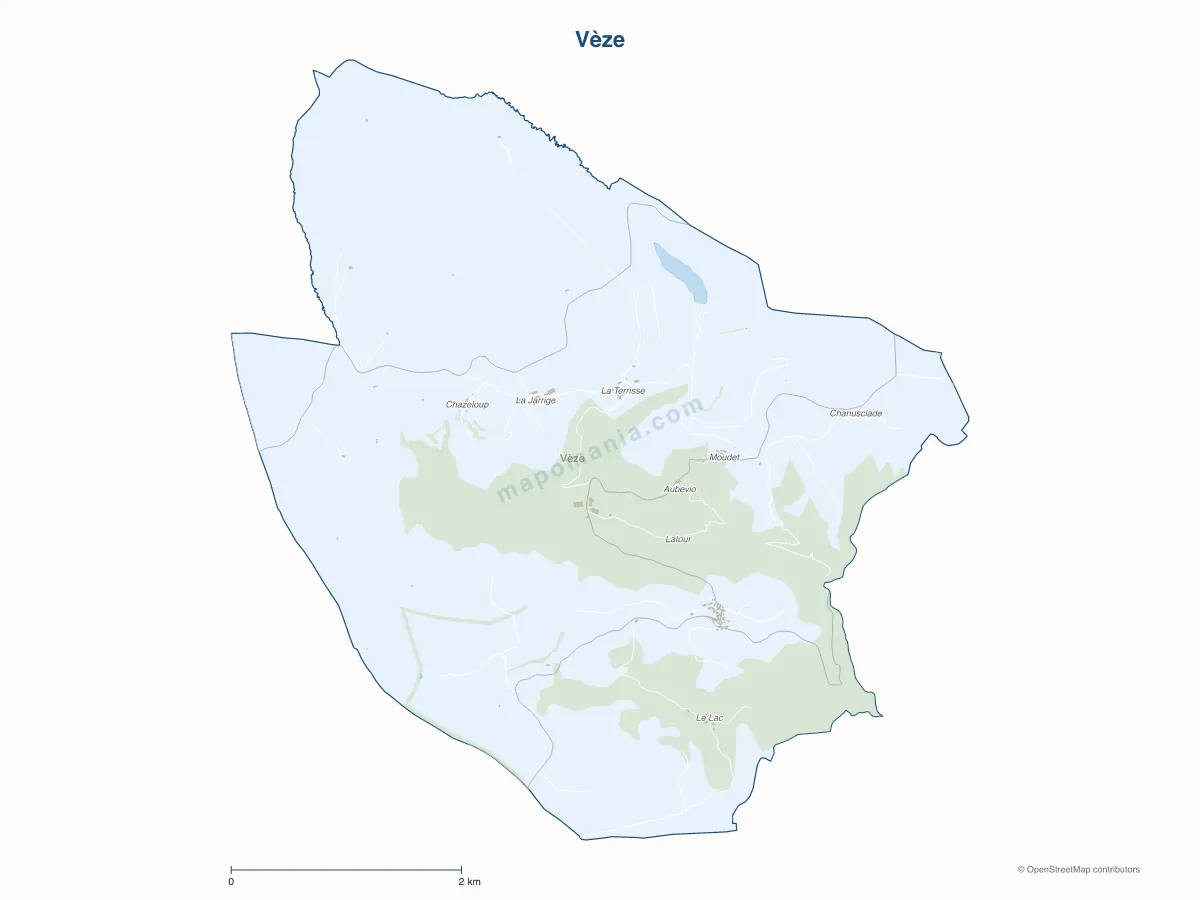 Carte de Vèze à personnaliser