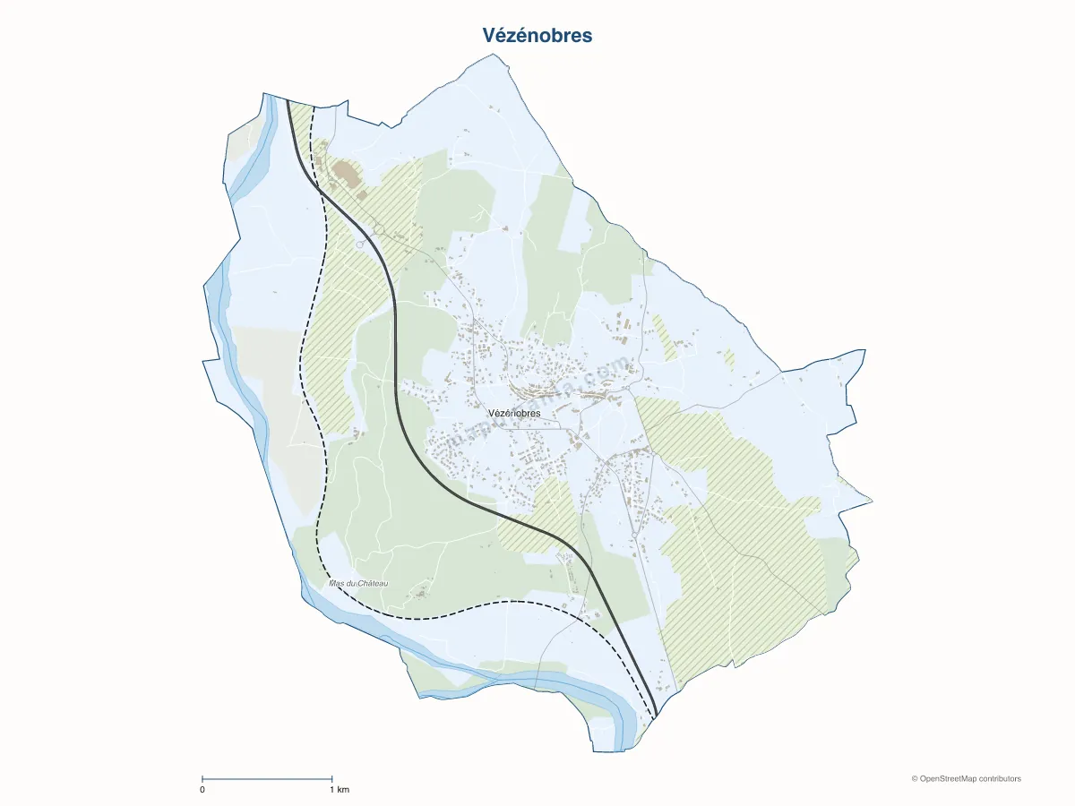 Carte de Vézénobres à personnaliser
