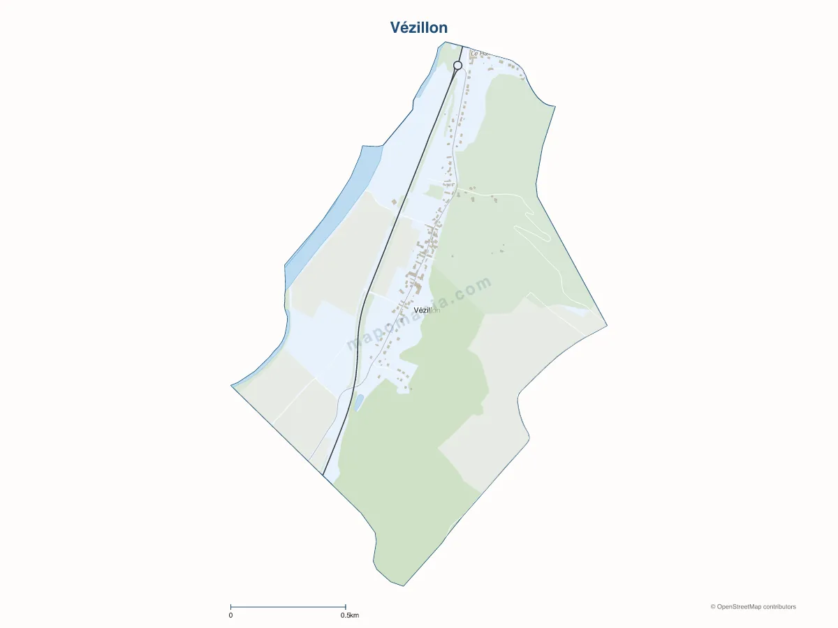 Carte de Vézillon à personnaliser