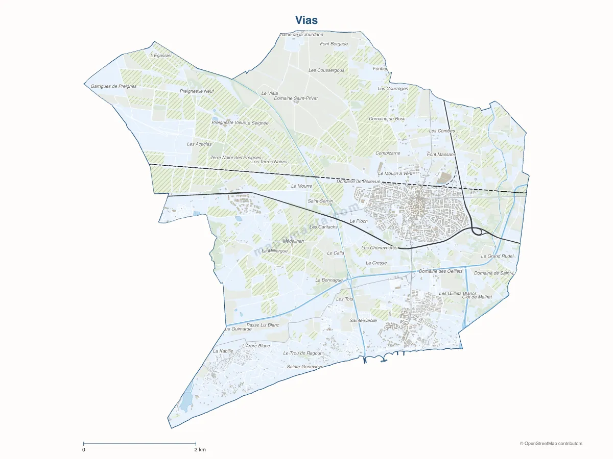 Carte de Vias à personnaliser
